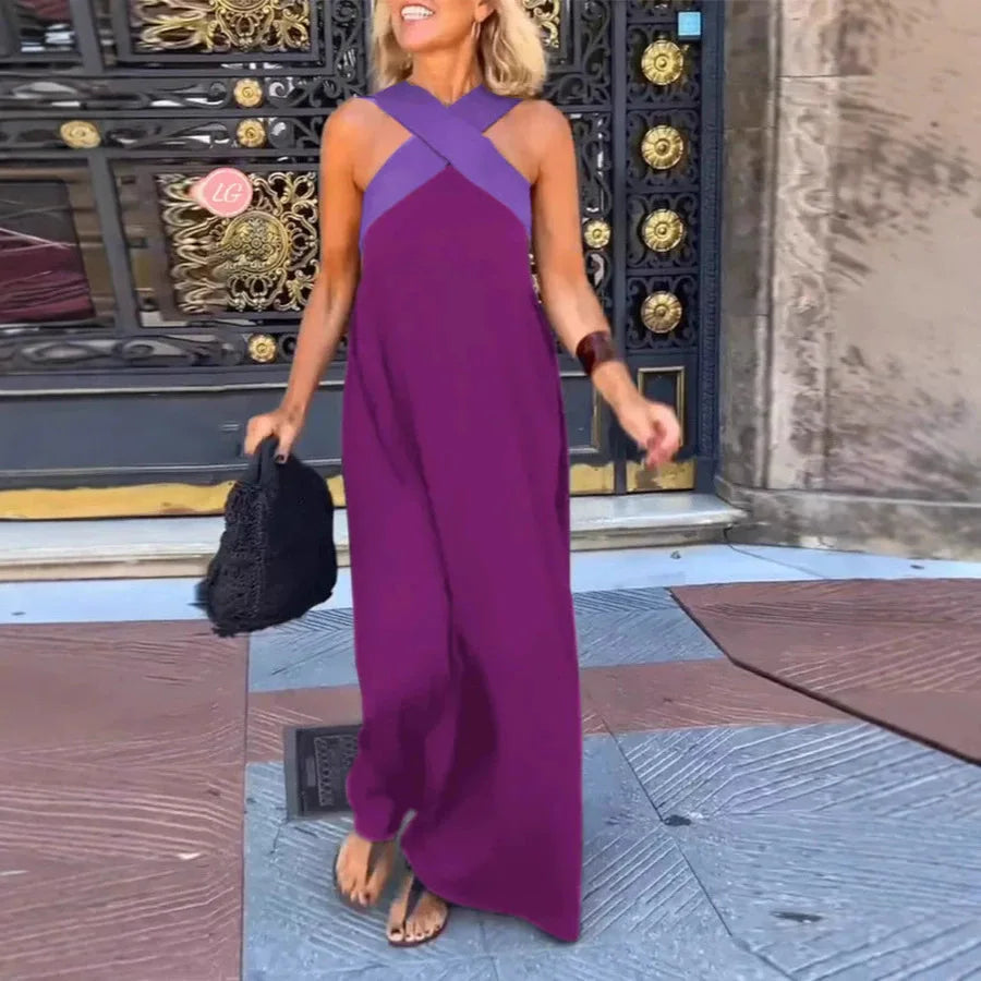 Sunset Glow: Off Shoulder Multi-Color Holiday Maxi Dresses