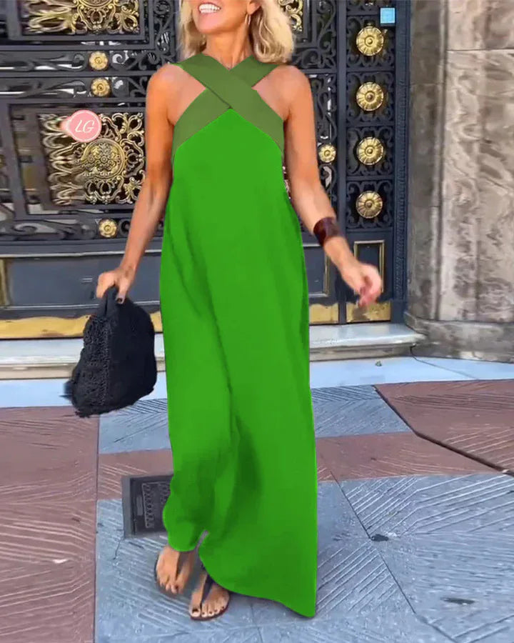 Sunset Glow: Off Shoulder Multi-Color Holiday Maxi Dresses