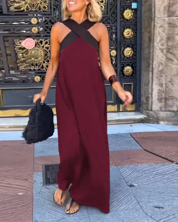 Sunset Glow: Off Shoulder Multi-Color Holiday Maxi Dresses